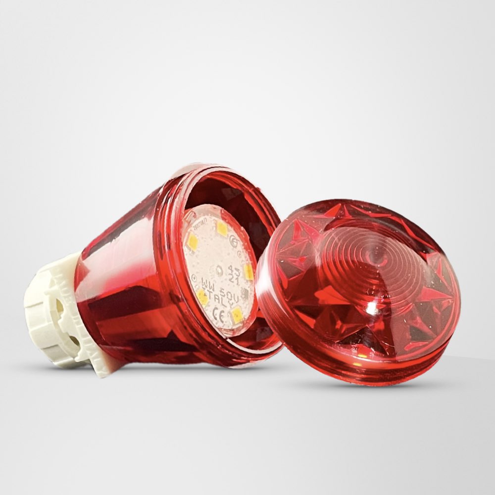 Imel Park Cabochon LED E10 <strong>UFO</strong> (12 COLORI) <strong>Completo di Portalampada e LED</strong>