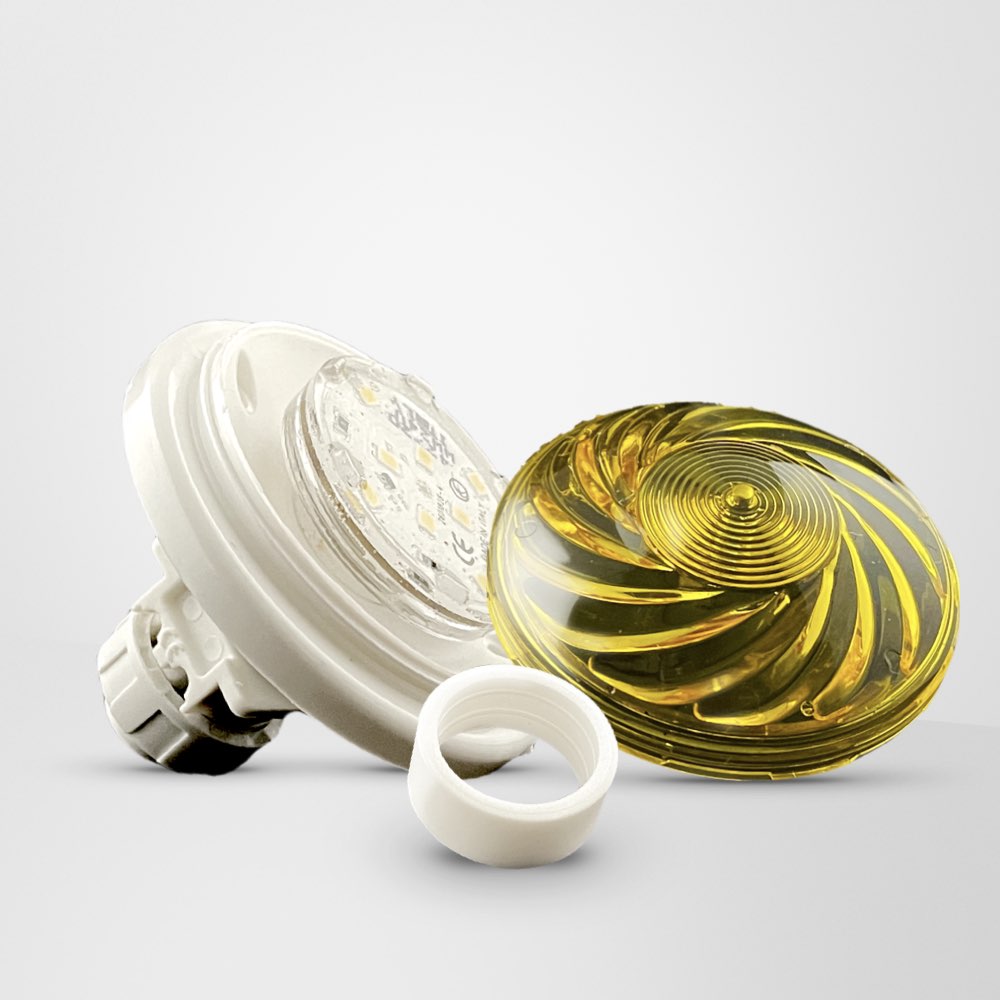 Imel Park Cabochon LED E14 <strong>TURBOLIGHT PIATTO</strong> (12 COLORI) <strong>Completo di Portalampada e LED</strong>