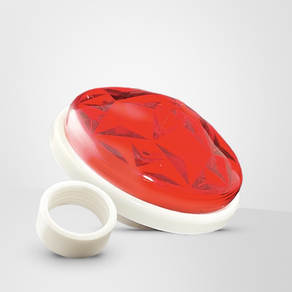 Imel Park Cabochon LED E14 <strong>ASTRO PIATTO</strong> (12 COLORI) <strong>Base e Coperchio</strong>